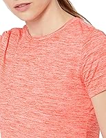 Vista 19 de Yaxa Essentials Camiseta de manga corta con cuello redondo para mujer, de secado rápido, para entrenamiento, gimnasio, paquete múltiple Tinte