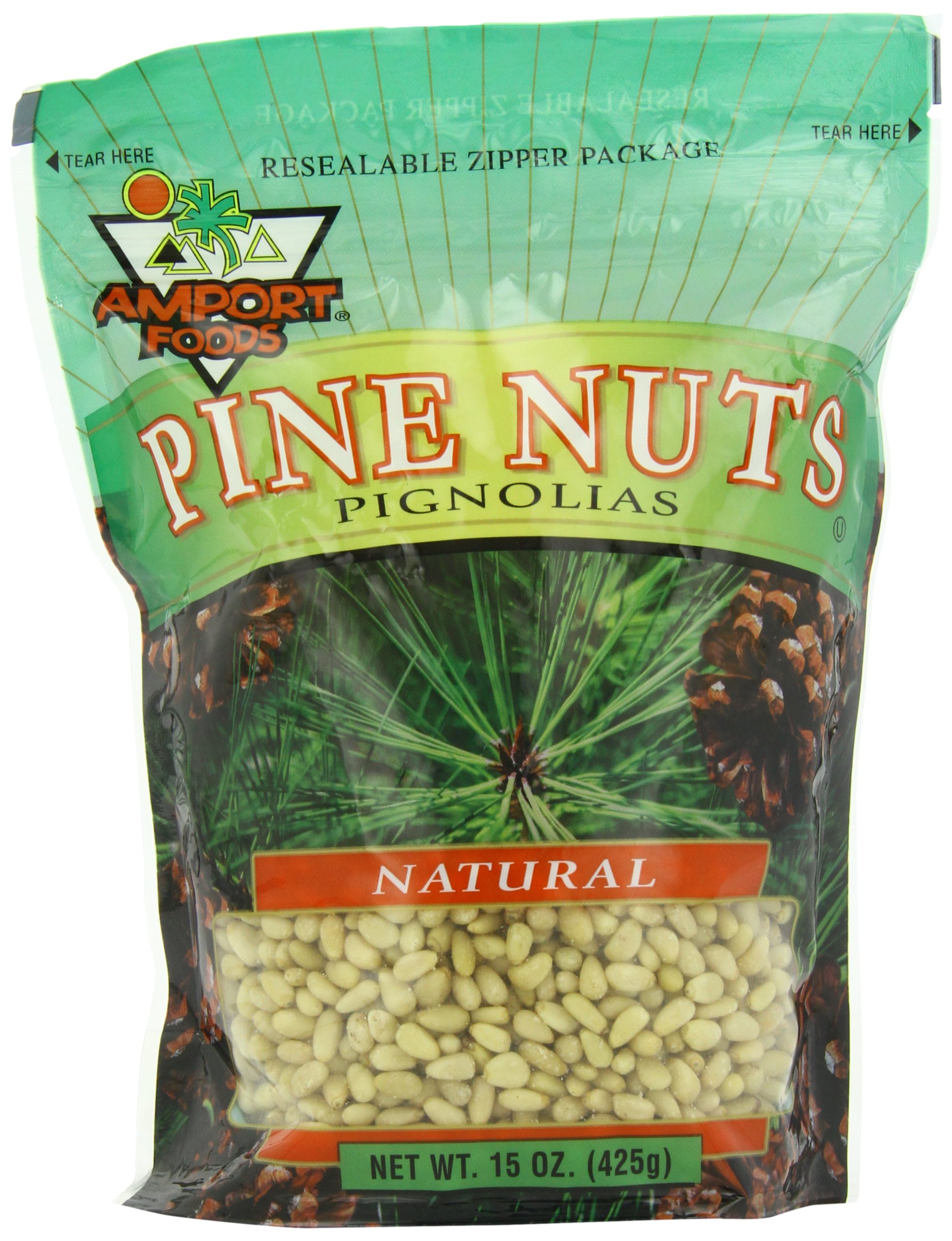 Amport Foods Natural Pine Nuts, 15 Ounce
