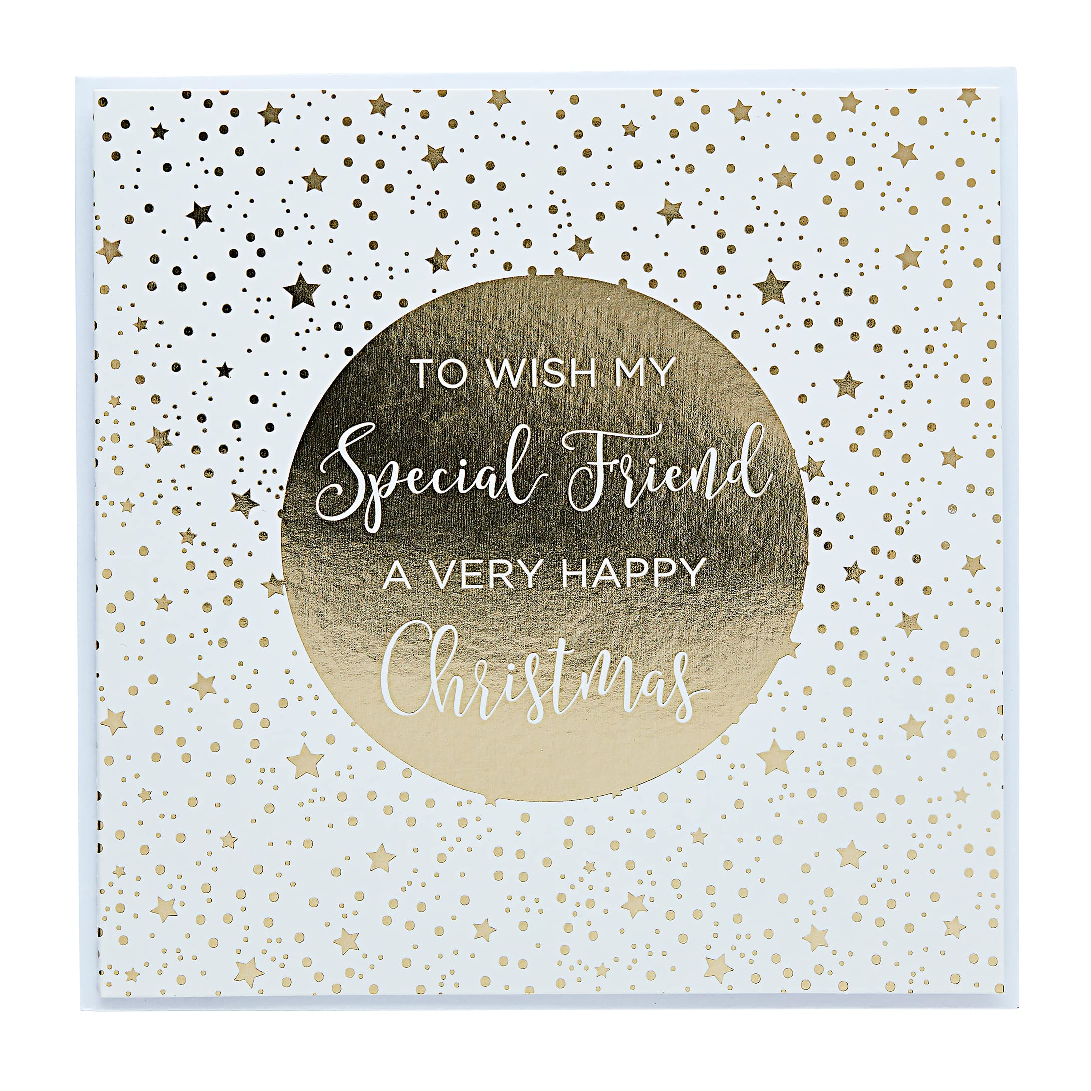 GOLDEN GLOW 'SPECIAL FRIEND' SINGLE CHRISTMAS CARD