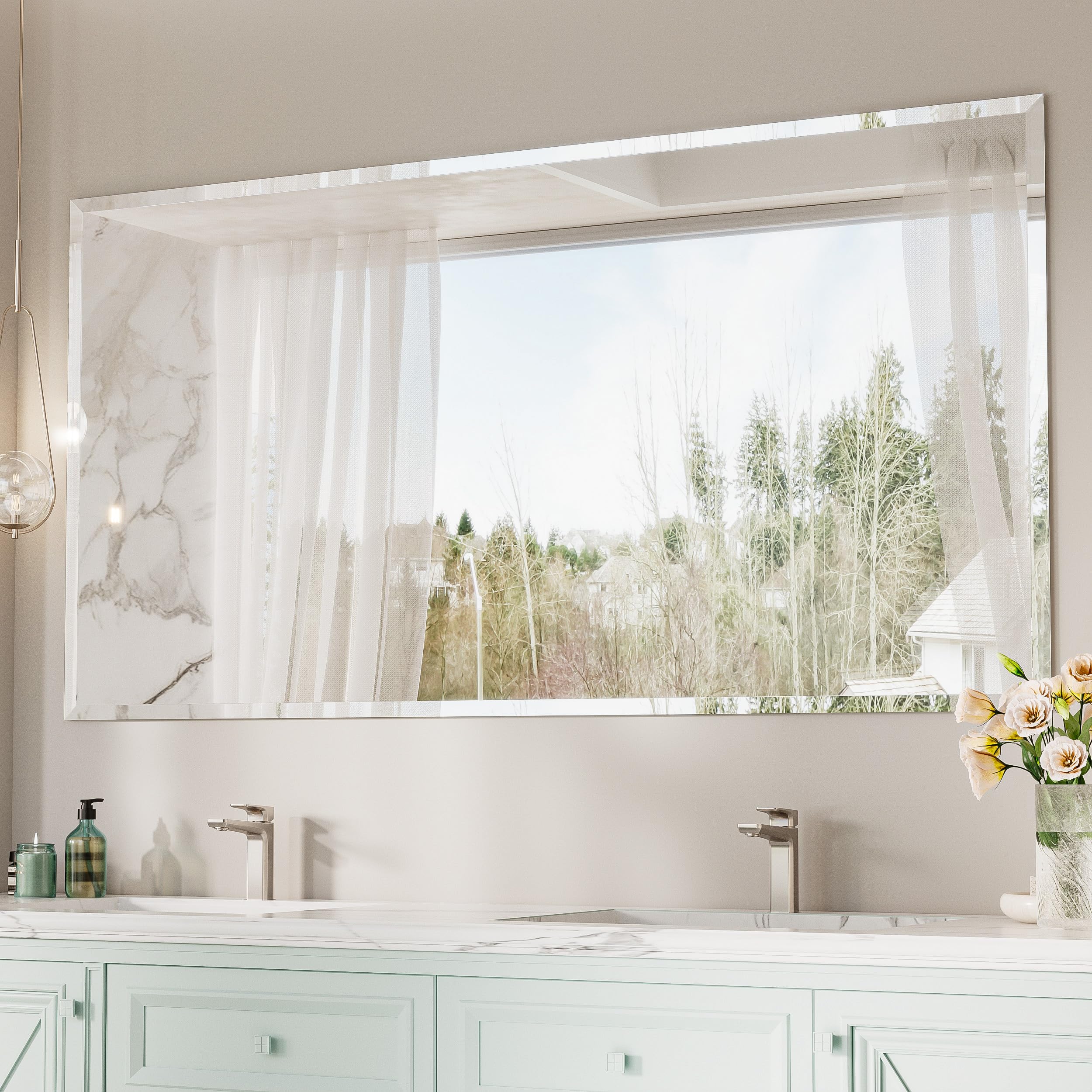 Keonjinn 72x36 Beveled Mirror