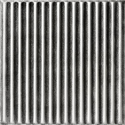 A La Maison Ceilings R133 - Azulejo de techo de espuma corrugada prepintada (259.2 pies cuadrados/caja), paquete de 96, plata antigua