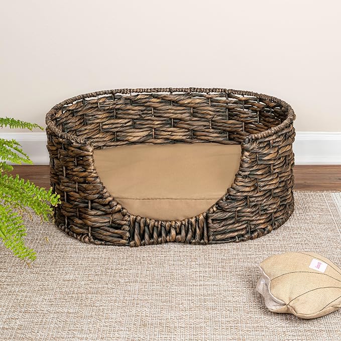Cama Oval para Perro Mediana 60x45cm Tejido Hyacinth Lavable miniatura 8