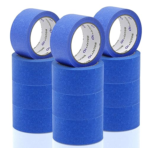 12 Rollos de Cinta Azul para Pintores a Granel 2 pulgadas x 660 Yardas, Cinta de Enmascarar para Pintores Sin Residuos Cinta de Pintura de Pared
