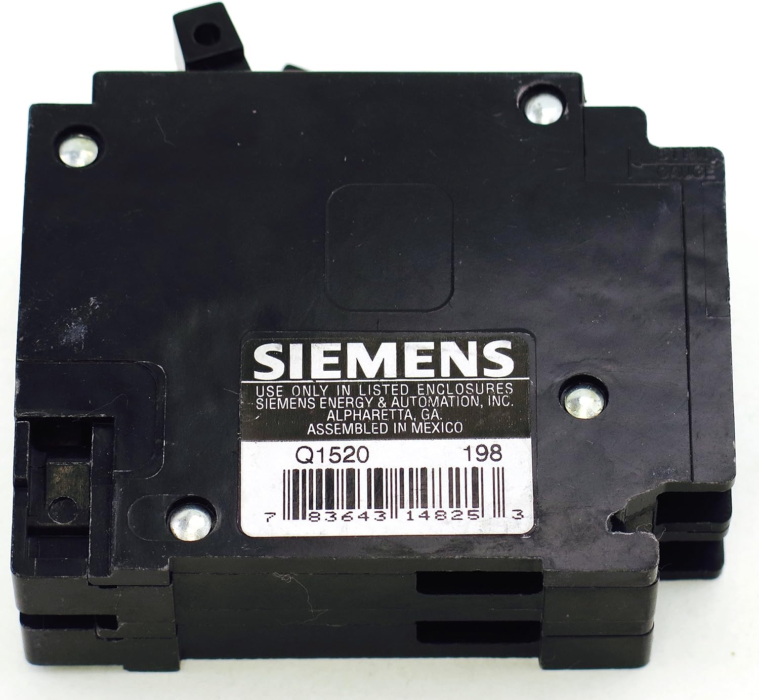Siemens Q1520 RESIDENTIAL CIRCUIT BREAKER PLUG IN 15/20AMP 120V