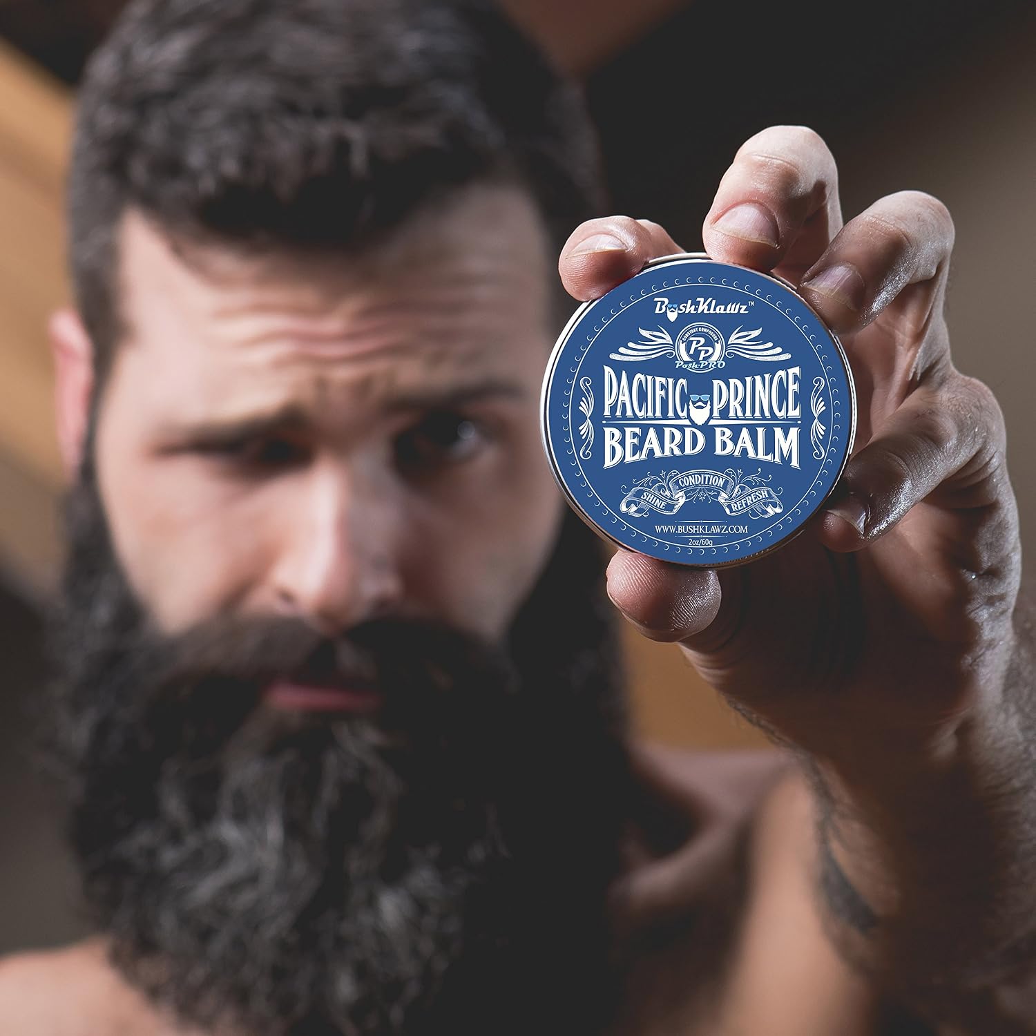 Pacific Prince Beard Butter - Premium Midnight Ocean Breeze Conditioning Balm for Bearded Men's Grooming, 2 oz image 5
