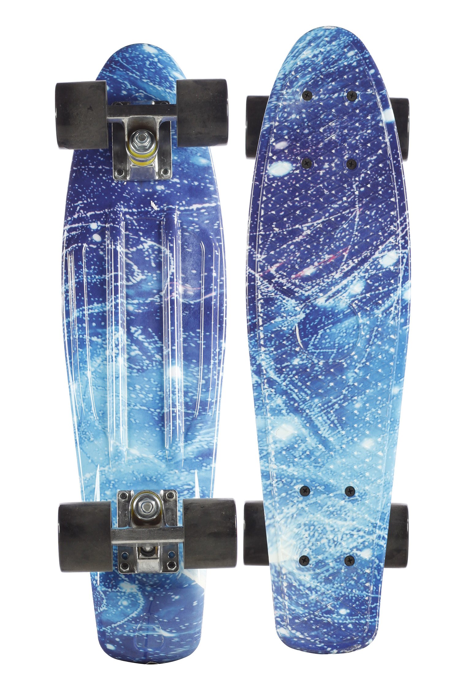 Skateboard Complete 22 inch Cruiser for Kids Youth Beginners Plastic Retro Style PU Wheels