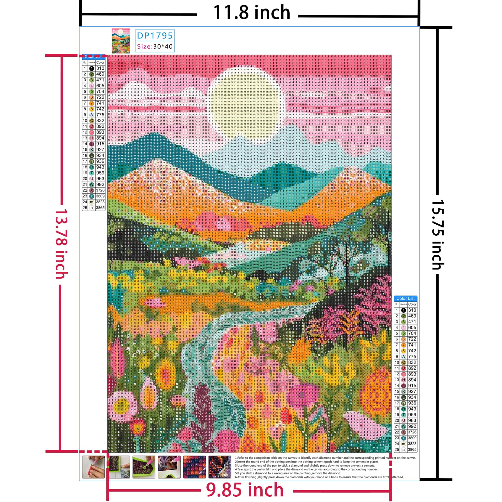 Diamond Art Kits for Adults - Mountain Flower -2 Diamond Art Kits for Adults - Mountain Flower -2