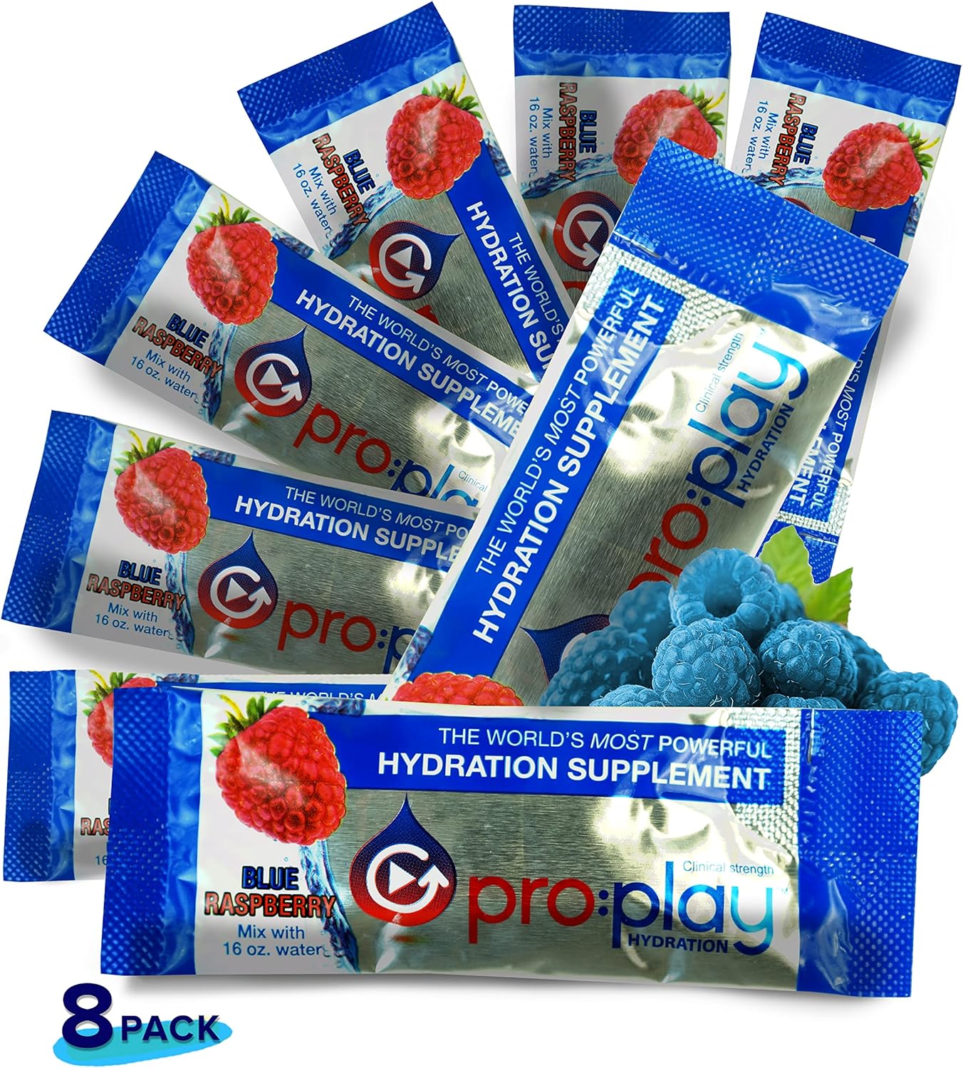 Buy ProPlay 8 Stick Packs Blue Raspberry Electrolyte Hydration