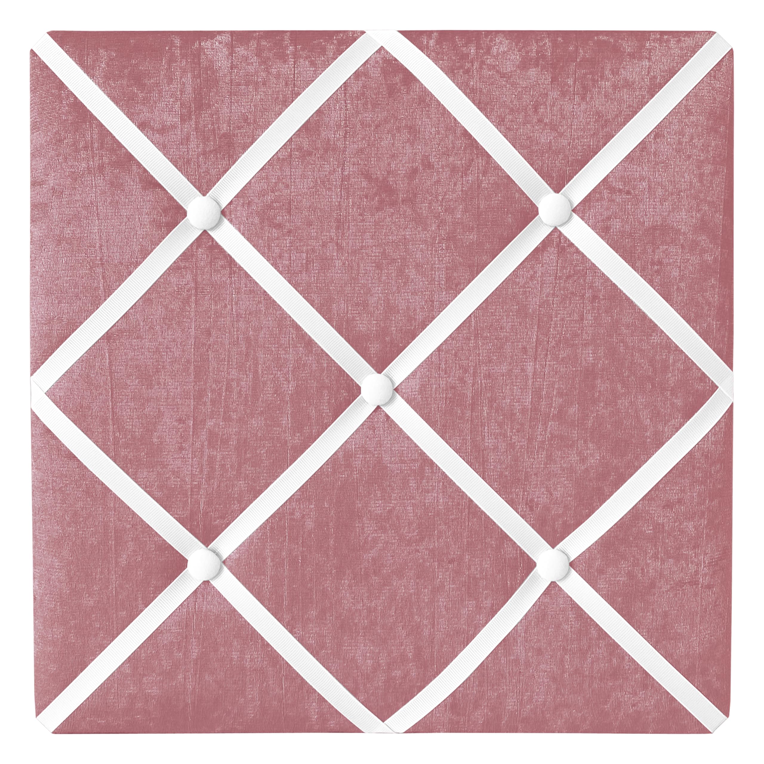 Sweet Jojo Designs Pink Fabric Memory Memo Photo Bulletin Board - Solid Light Blush Crinkle Crushed Velvet Luxurious Elegant Princess Boho Shabby Chic Luxury Glam High End Boutique for Lace Collection