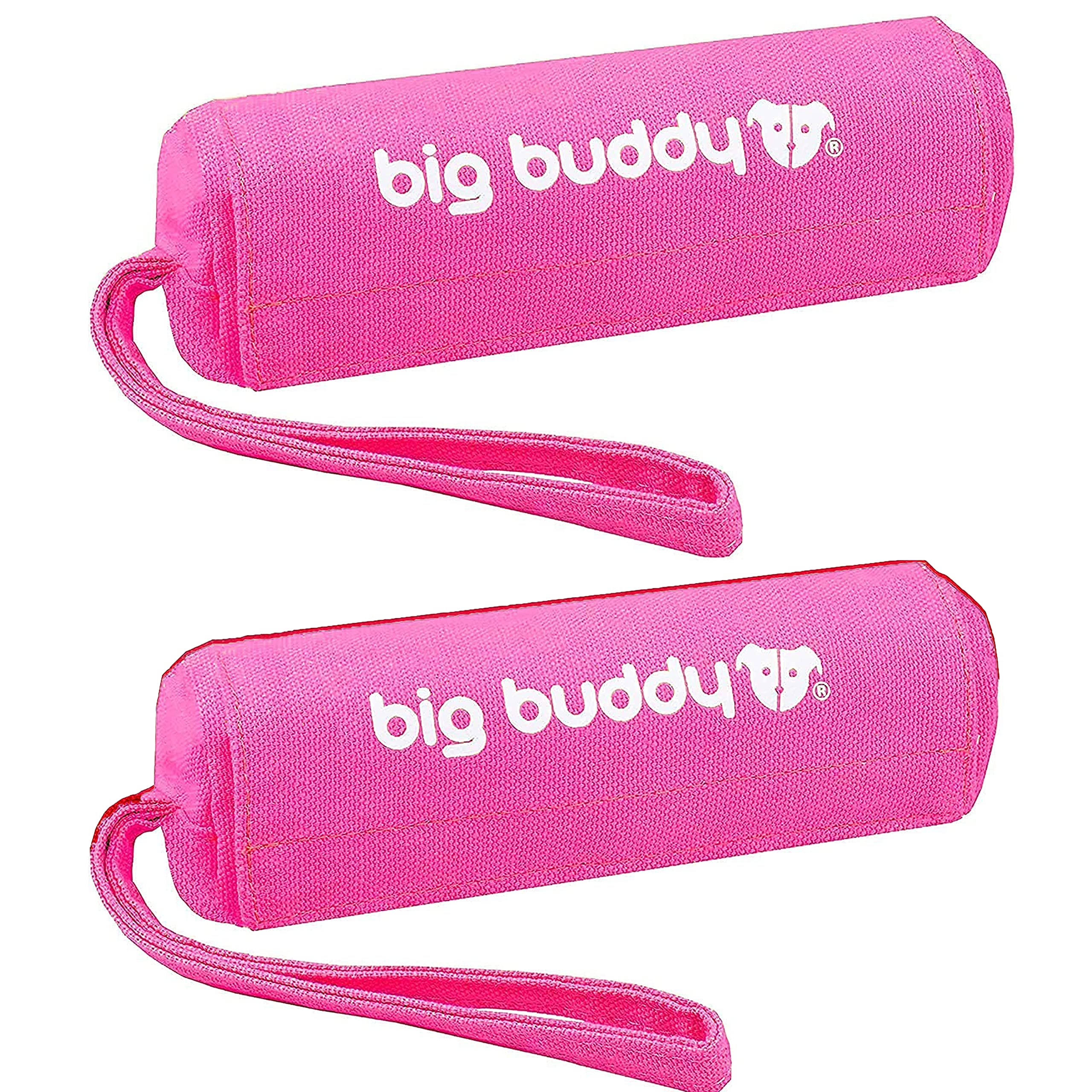 big buddy - Canvas Food Fetch Dummy, Treat Retrieval Bag for Dog Training (Twin Pack, Pink)