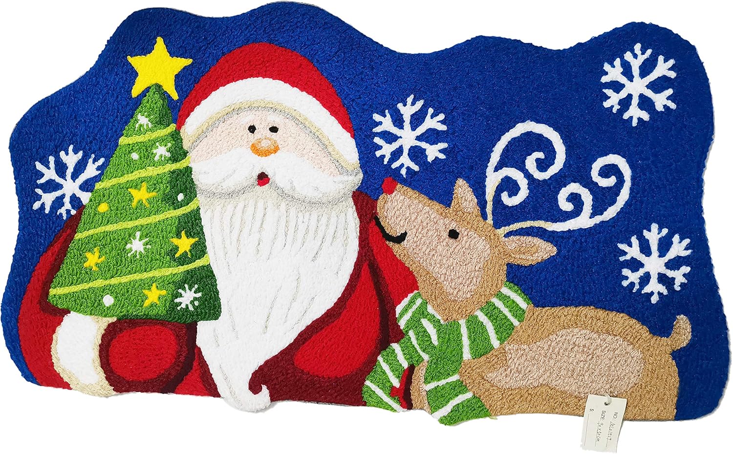 SDX Christmas Welcome Mat Cute Non Slip Doormat Indoor Outdoor Personalized Handmade Creative Door Mat (Father Christmas)