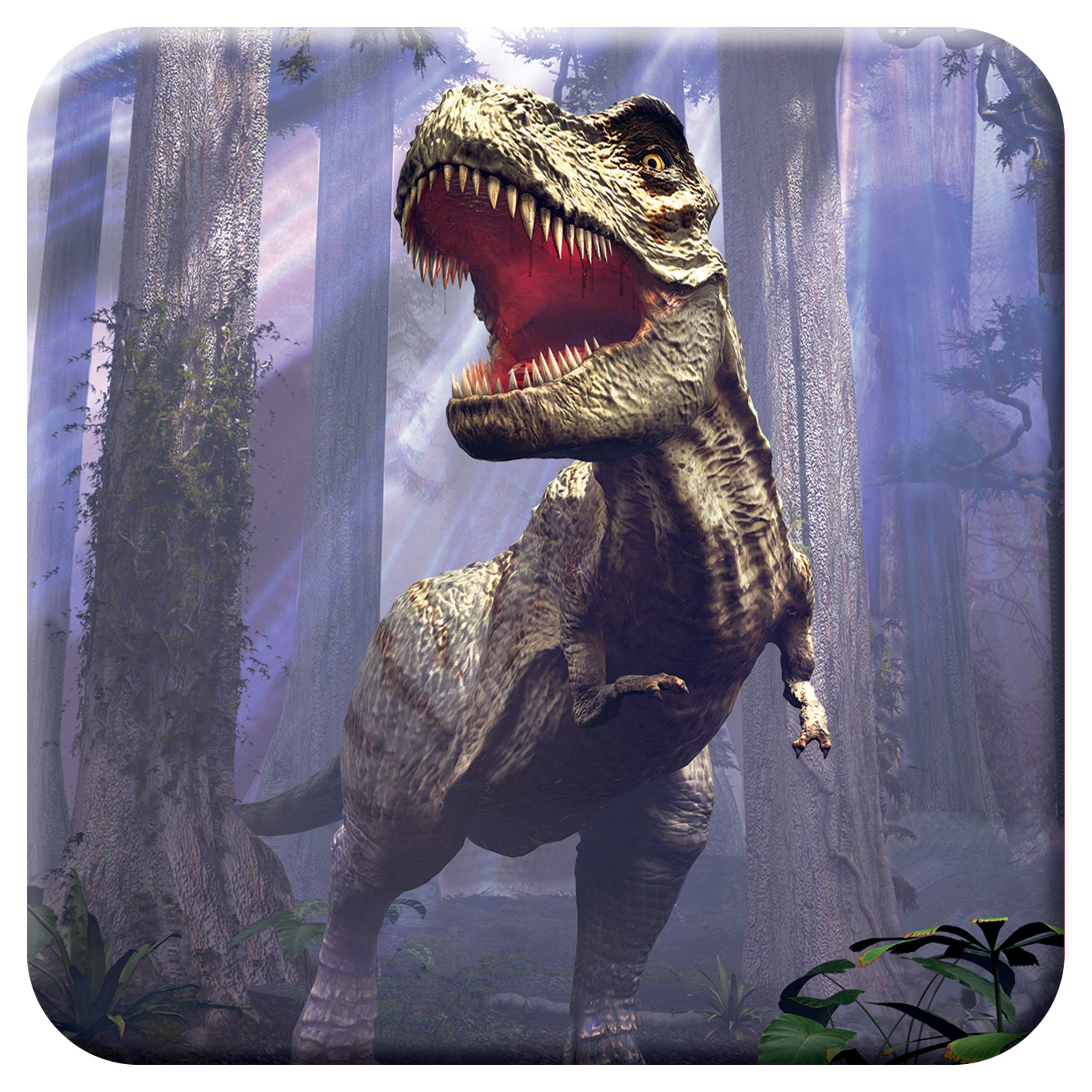Deluxebase Women's T-Rex 3D Livelife Cork Coaster - Scene From Lenticular Dinosaur Drink Coasters. Funny Gifts For And Men. Cute Novelty Kitchen Gift Ideas And Decorative Home Accessories