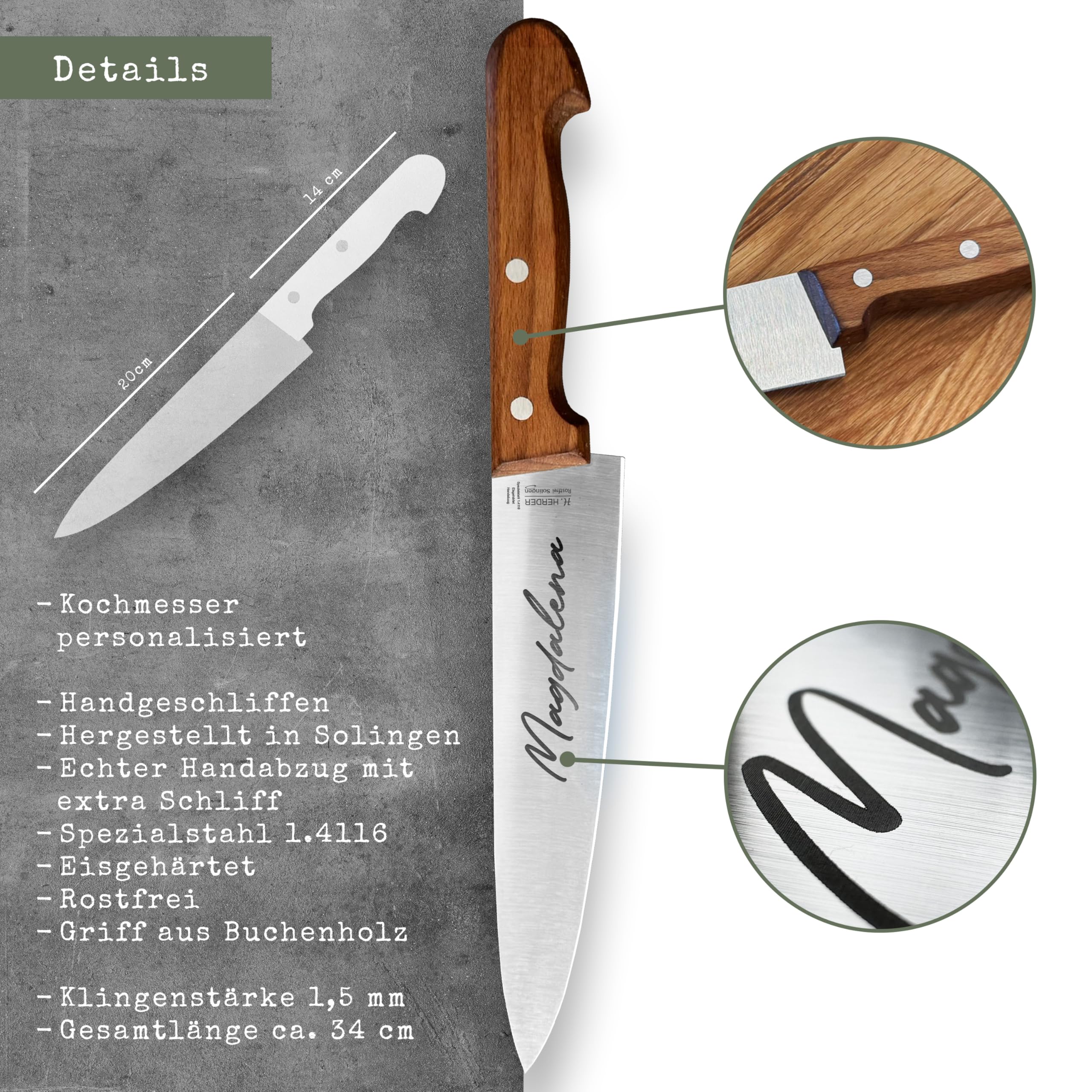 LOOXIS Personalisiertes Premium Schneidebrett mit Namen graviert – 40x30 cm, Eichenholz, Saftrille, Steakbrett, Charcuterie Board – Geschenkidee Männer, Frauen, Vatertag, Muttertag, Einzug – Motiv 8
