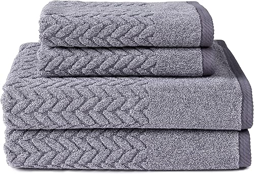 Vista 105 de Texere - Juego de toallas de baño de lujo 100% algodón orgánico jacquard de 21.66 oz/m², ultra suaves y absorbentes, calidad de hotel y spa Merlot