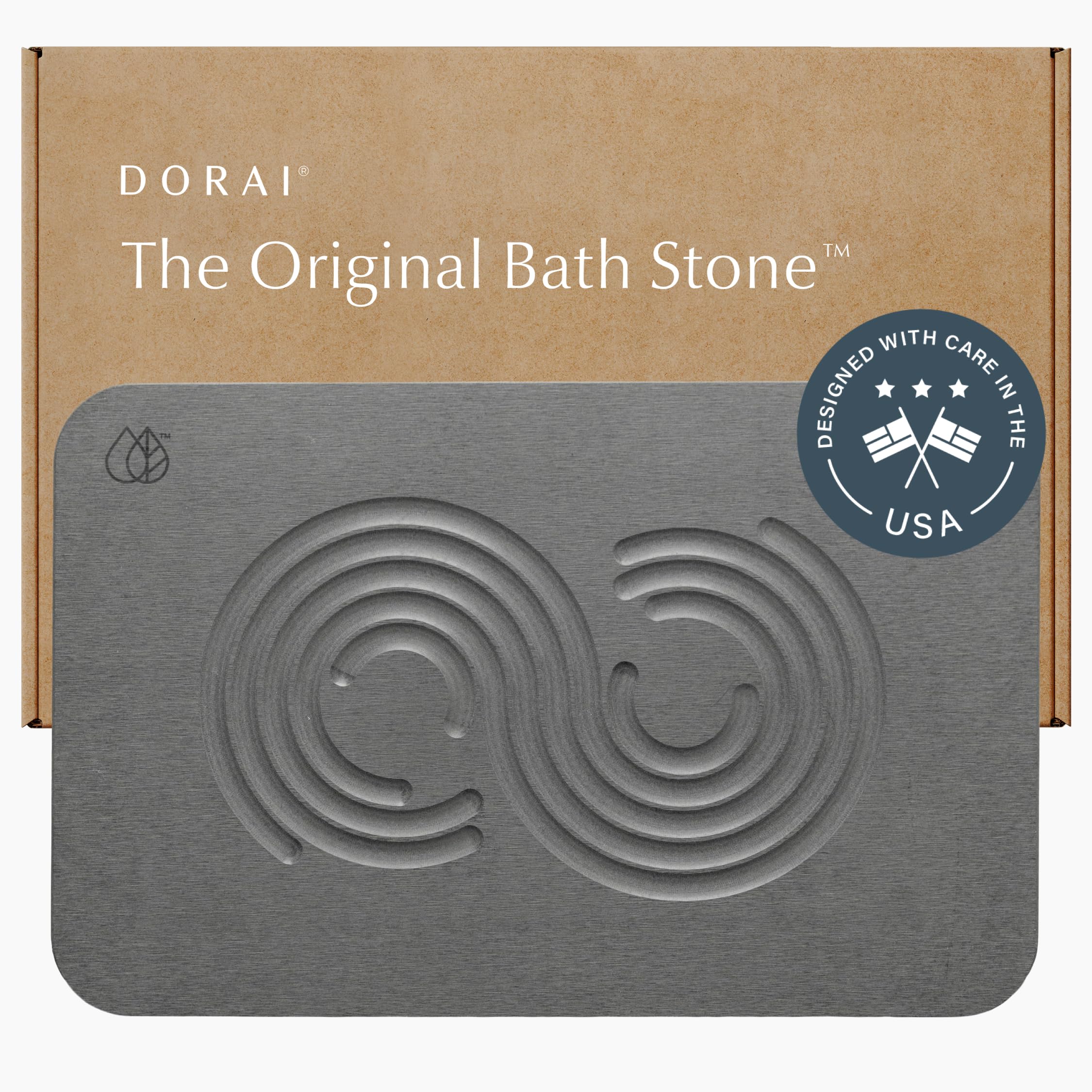 Dorai Home Bath Stone Mat 23 6x15 4 Quick-Dry Non-Slip Diatomite Stone Bath Mat for Bathroom Zen Slate