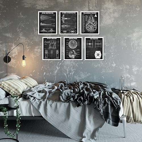 Miniatura 8 de BigWig Prints Pósteres de Star Wars  Regalos de Star Wars para hombres, arte de pared de Star Wars, póster de Star Wars, decoración del hogar de