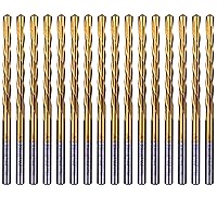 Vista 1 de NordWolf Juego de brocas de corte HSS de 16 piezas, con revestimiento de nitruro de titanio de 18 pulgadas con punta guía para herramientas de corte