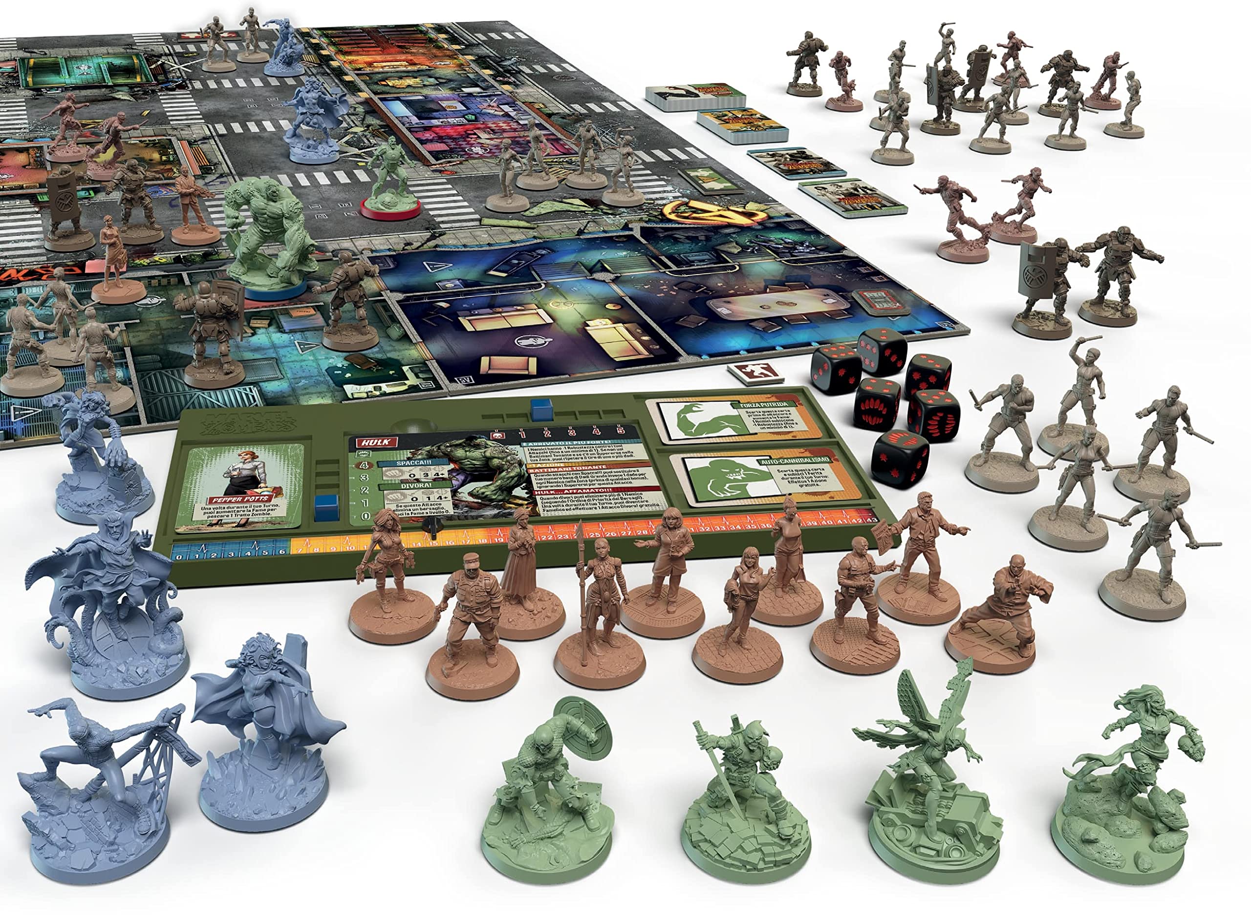 Asmodee – ZOMBICIDE: MARVEL ZOMBIES – Gioco da Tavolo Zombicide – Gioco di Società Collaborativo e di Strategia per Amici – Idea Regalo Marvel – 1-6 Giocatori – 15+ Anni – Edizione in Italiano