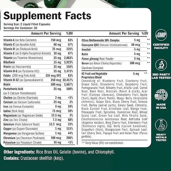 Vimerson Health Men's Liquid Multivitamin & Tribulus Terrestris with DHEA and Tongkat Ali Energy, Vitality & Testosterone Support for Active Men