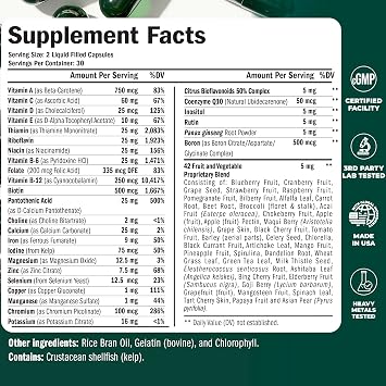 Vimerson Health Men's Liquid Multivitamin & Tribulus Terrestris with DHEA and Tongkat Ali Energy, Vitality & Testosterone Support for Active Men