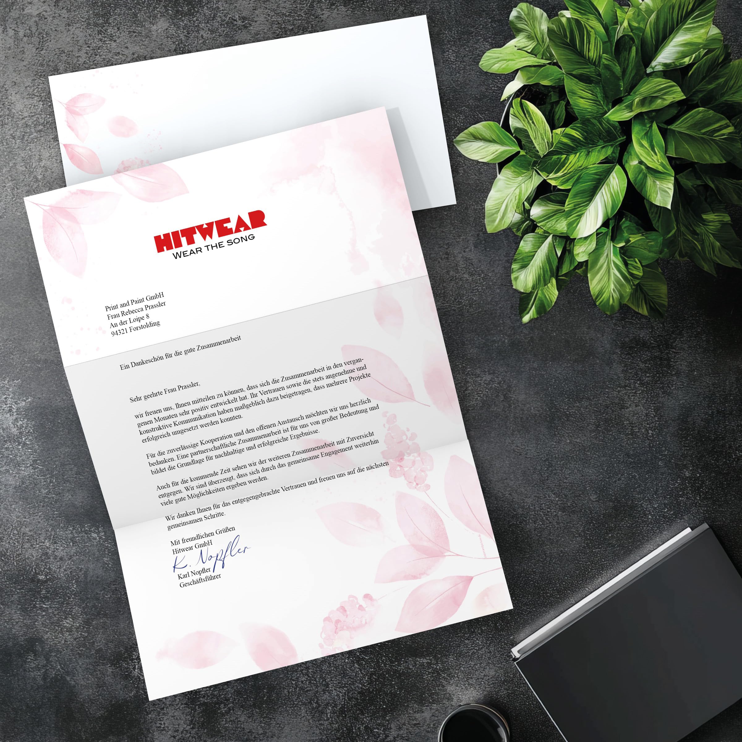 Motivpapier-Set 100 Blatt A4 + 100 Kuverts ohne Fenster