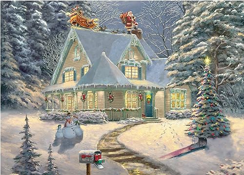 Ceaco - Thomas Kinkade - Disney Holiday - Midnight Delivery - Rompecabezas de 1000 piezas