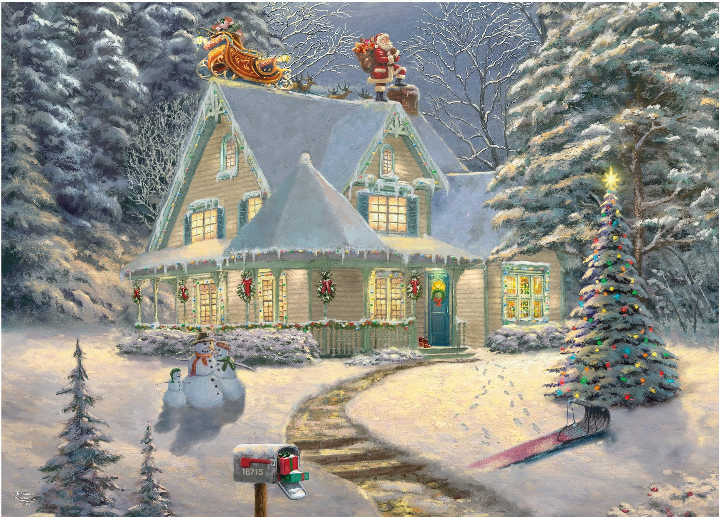 CeacoThomas Kinkade - Holiday - Midnight Delivery - 1000 Piece Jigsaw Puzzle