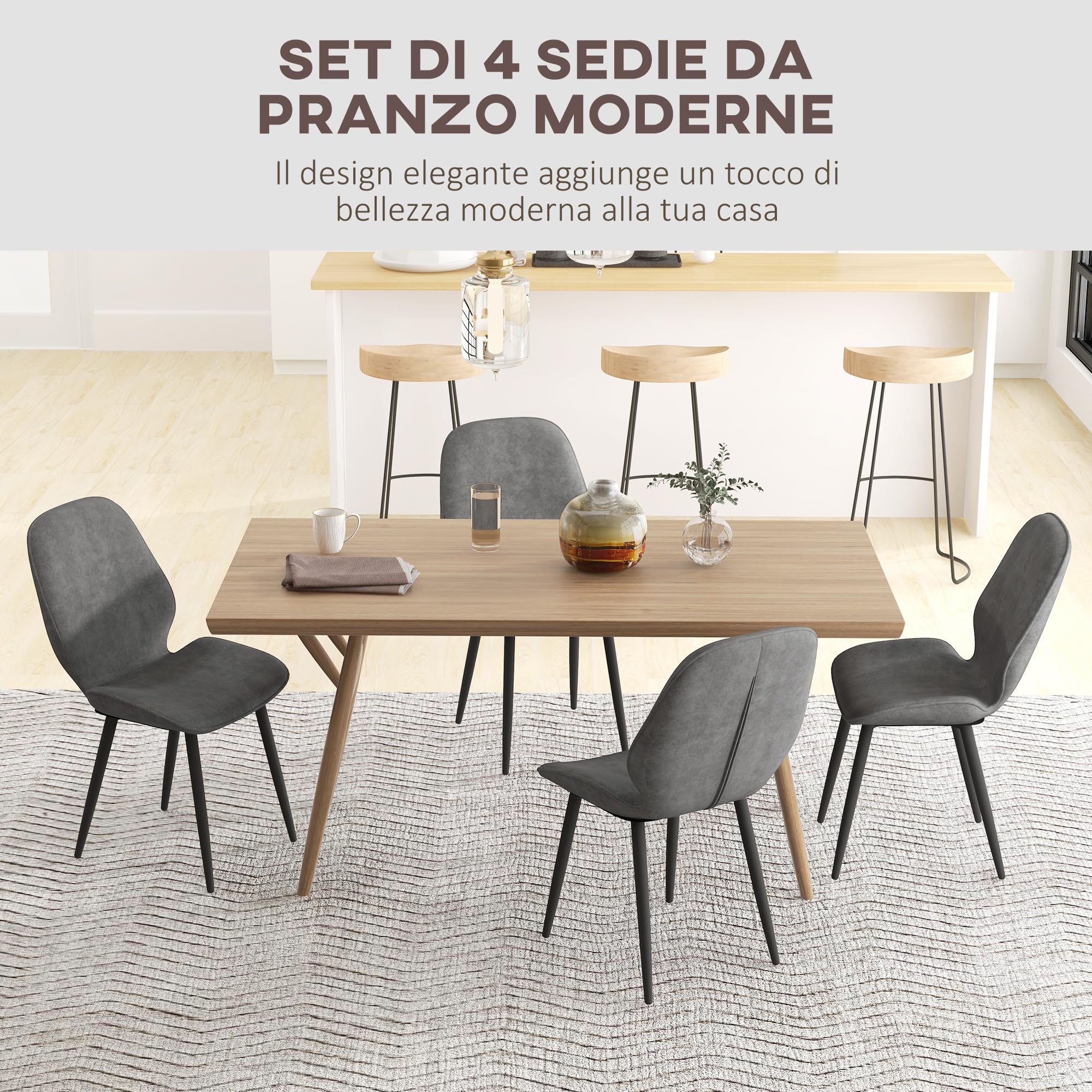 Sedie Moderne Sedie Amazon Prime Flanella Sedie Moderne Pranzo Set