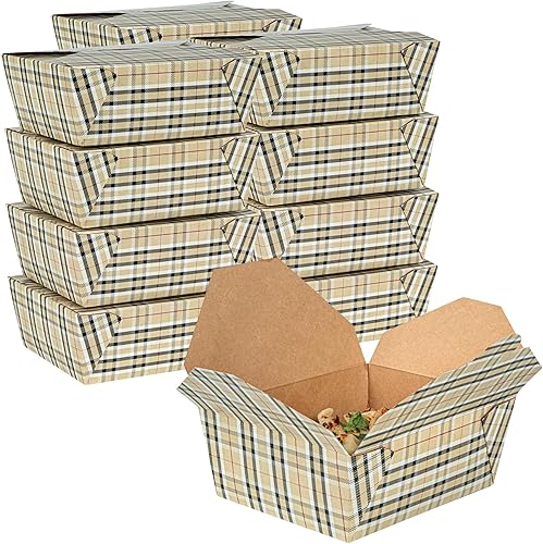 Miniatura 24 de Restaurantware Bio Tek - Cajas para llevar de 45 onzas, 50 loncheras para llevar, con cierre de tabulación, resistentes al calor, desechables, Rojo