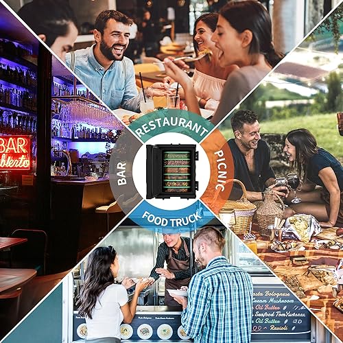 Miniatura 9 de YITAHOME Transportador de alimentos aislado, caja caliente LLDPE de 95 cuartos de galón para catering con sartén de acero inoxidable, calentador de