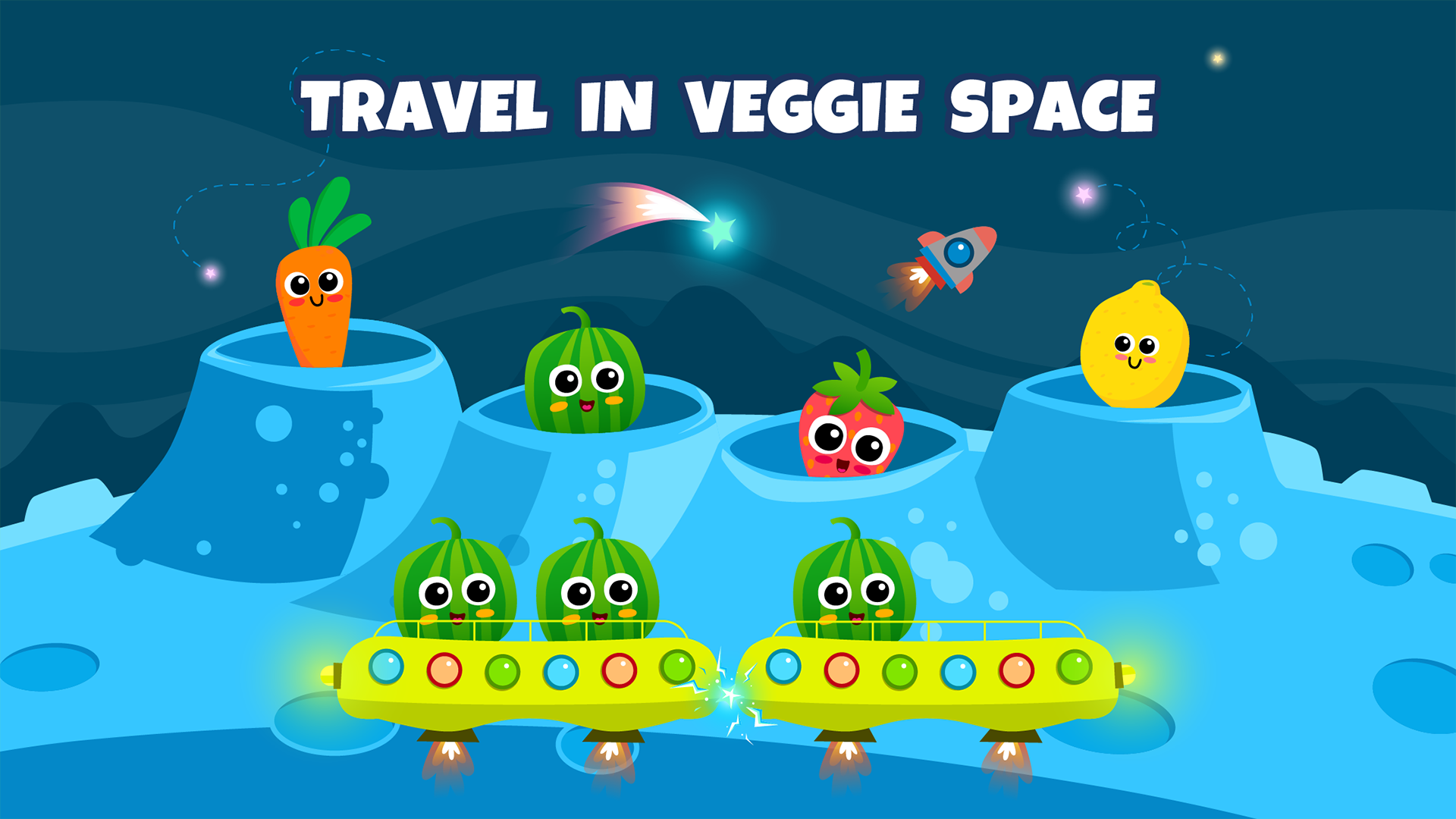Yummies! Preschool learning games for kids. Education to kid in fruit