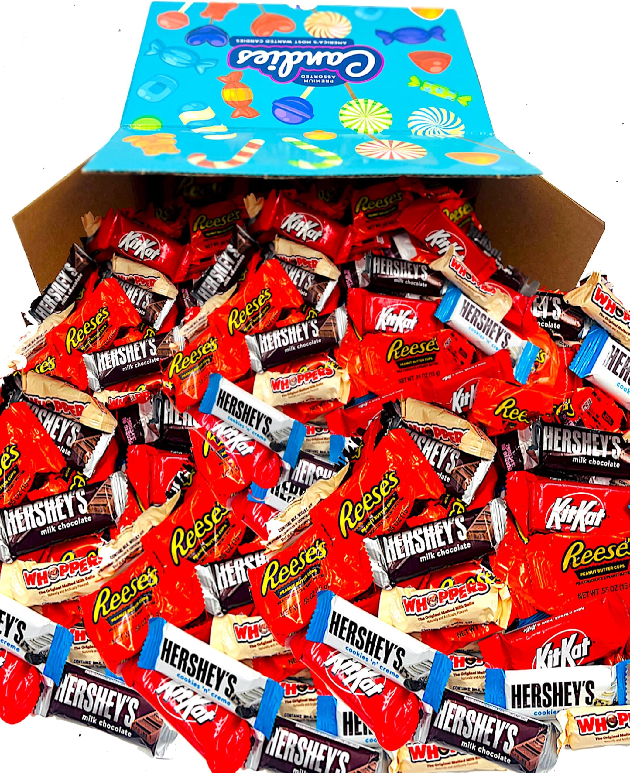 FUN MIX ASSORTED Variety BULK Individually Wrapped Chocolate. Chocolates, of All time Most Popular & American's Most Wanted Assorted Chocolate 155 Count