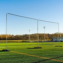 QuickPlay 12ft Soccer Barrier Net System - Ball Stop Backstop Netting | Heavy-duty weather-resistant net, Modular & expandable, Catches shots & throws, Field & pro use, Carry bag