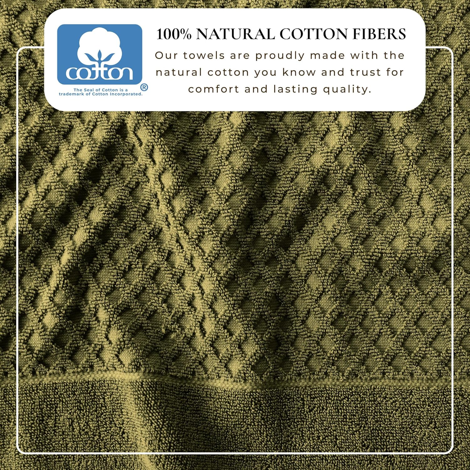 Great Bay Home Oversized Bath Sheets - 100% Cotton 2 Pack 68x35 Extra Large Towel - Absorbent, Durable, Quick-Dry Towels for Bathroom (Olive)