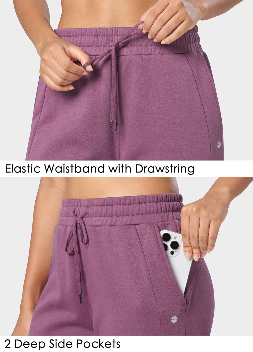 Willit Womens Fleece Lined Sweatpants Cotton Straight Leg Sweat Pants Winter Running Casual Yoga Lounge Workout Pockets - Image 5