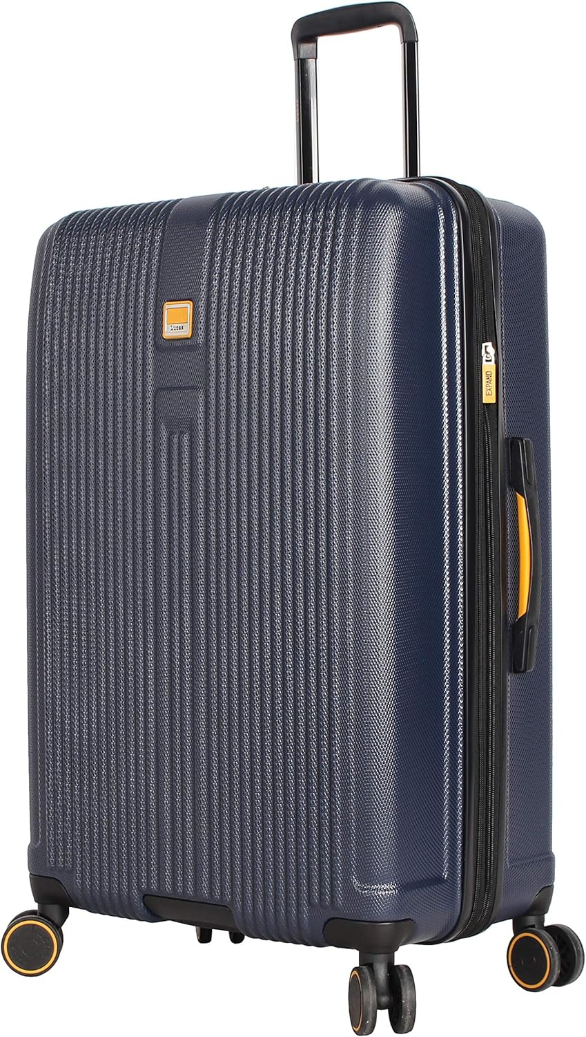 Lucas Luggage Hard Case Large 31" Expandable Suitcase With Spinner Wheels (31in, Aster Blue