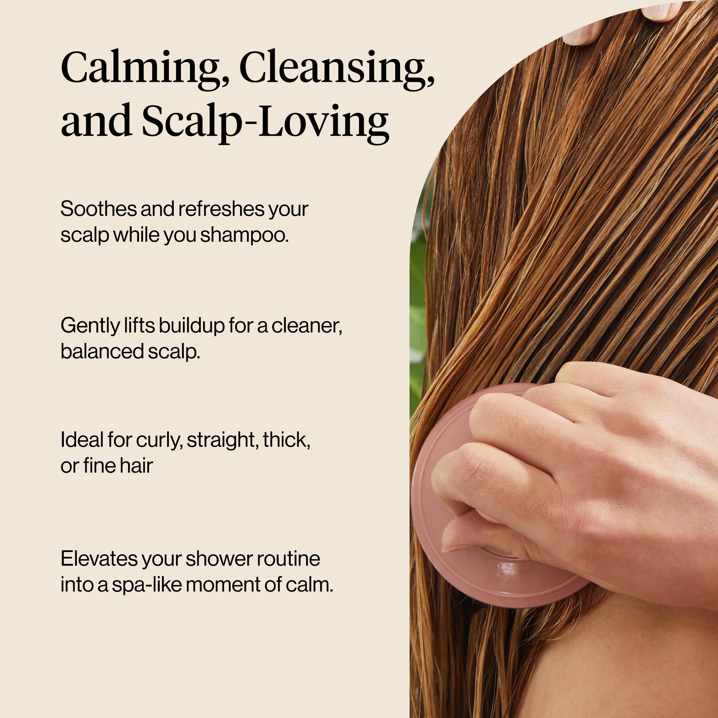 Kitsch Scalp Massager for Hair Care - Scalp Scrubber, Shampoo Brush & Exfoliator for All Hair Types - Relaxing & Exfoliating - Terracotta