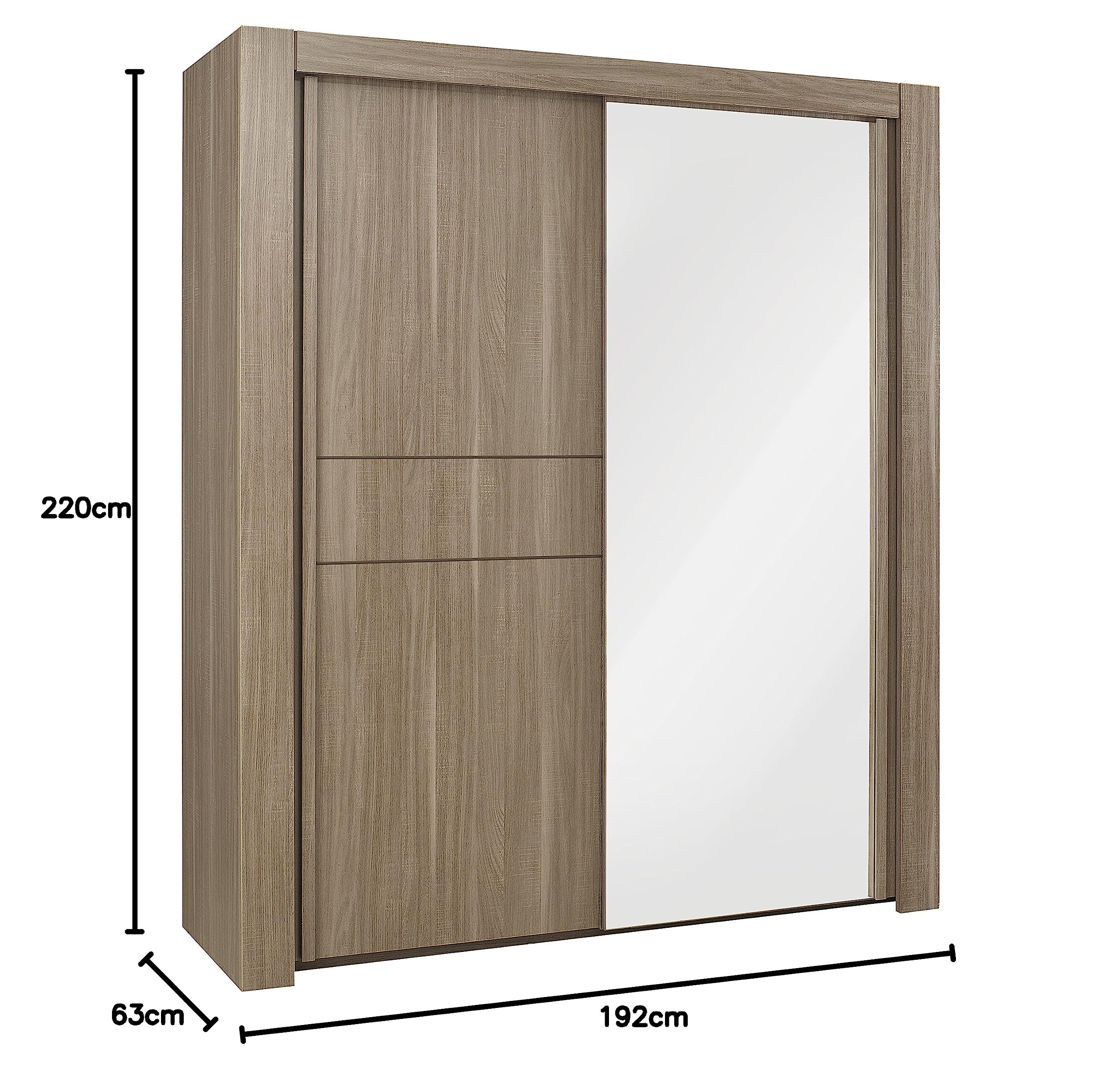 Dimensions of the GAMI Sliding 2-Door Wardrobe.