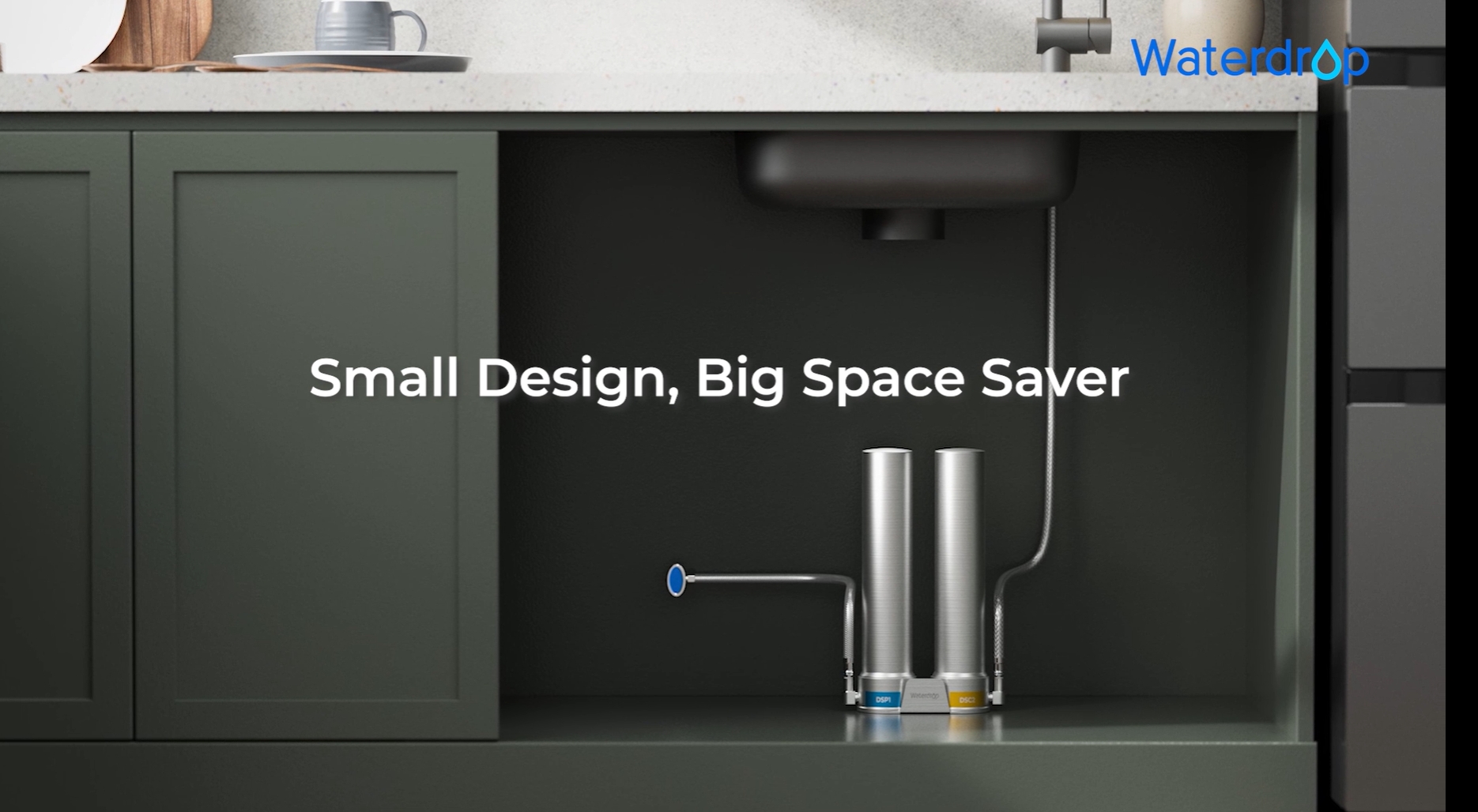 Image of Waterdrop DST Under Sink Water Filter System, Under Sink Water Filtration System, NSF Certified Elements, Reduce Chlorine, PFOA /PFOS, Bad Taste & Odor, Silver Ions Enhanced Filtration, Stainless Steel