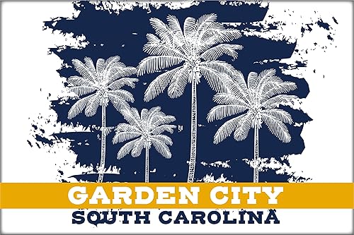 Garden City South Carolina Beach Souvenir - Imán para nevera, diseño de palma