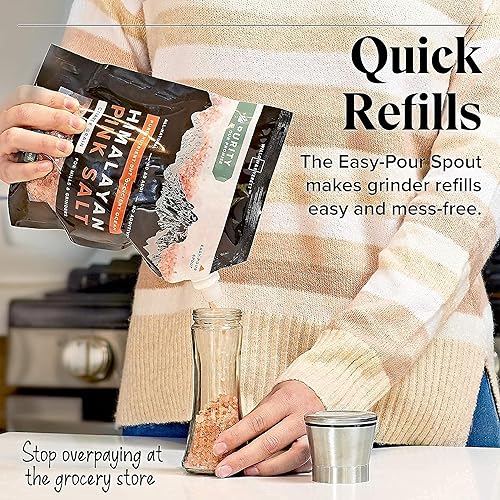 Miniatura 4 de Willow  Everett Himalayan Pink Salt  Coarse Grain for Grinder Refill 22lb  1kg  Easy Pour Spout Non-GMO  Kosher Rock Salt for Cooking