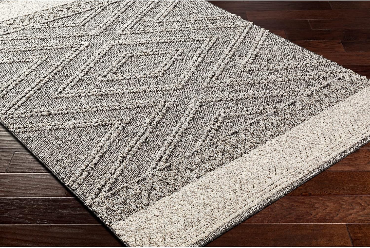 Livabliss Sarasota Modern Area Rug, 5' x 7', Tan/Black, (5' x 7')