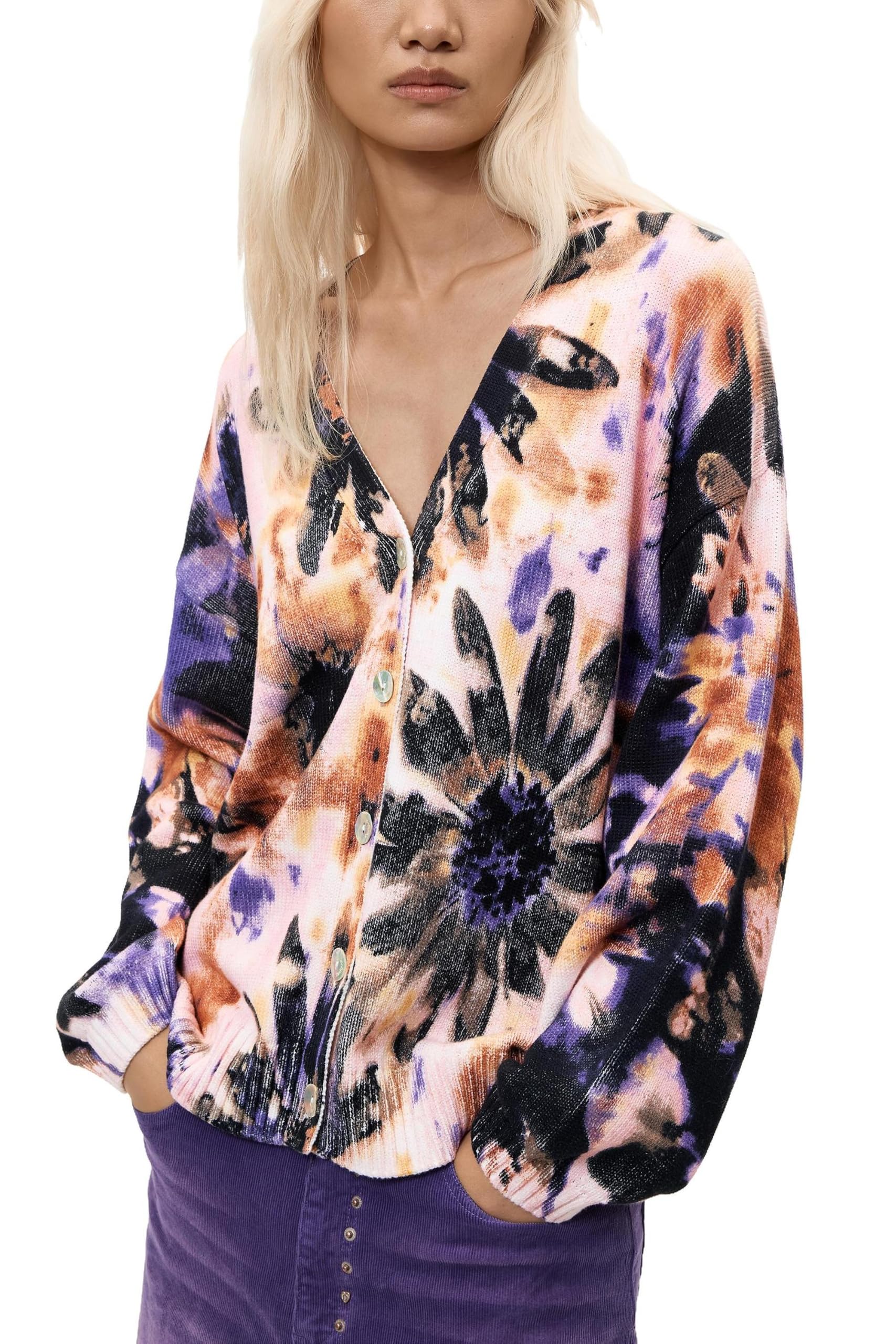 Desigual Jers_botanicpink bluza damska