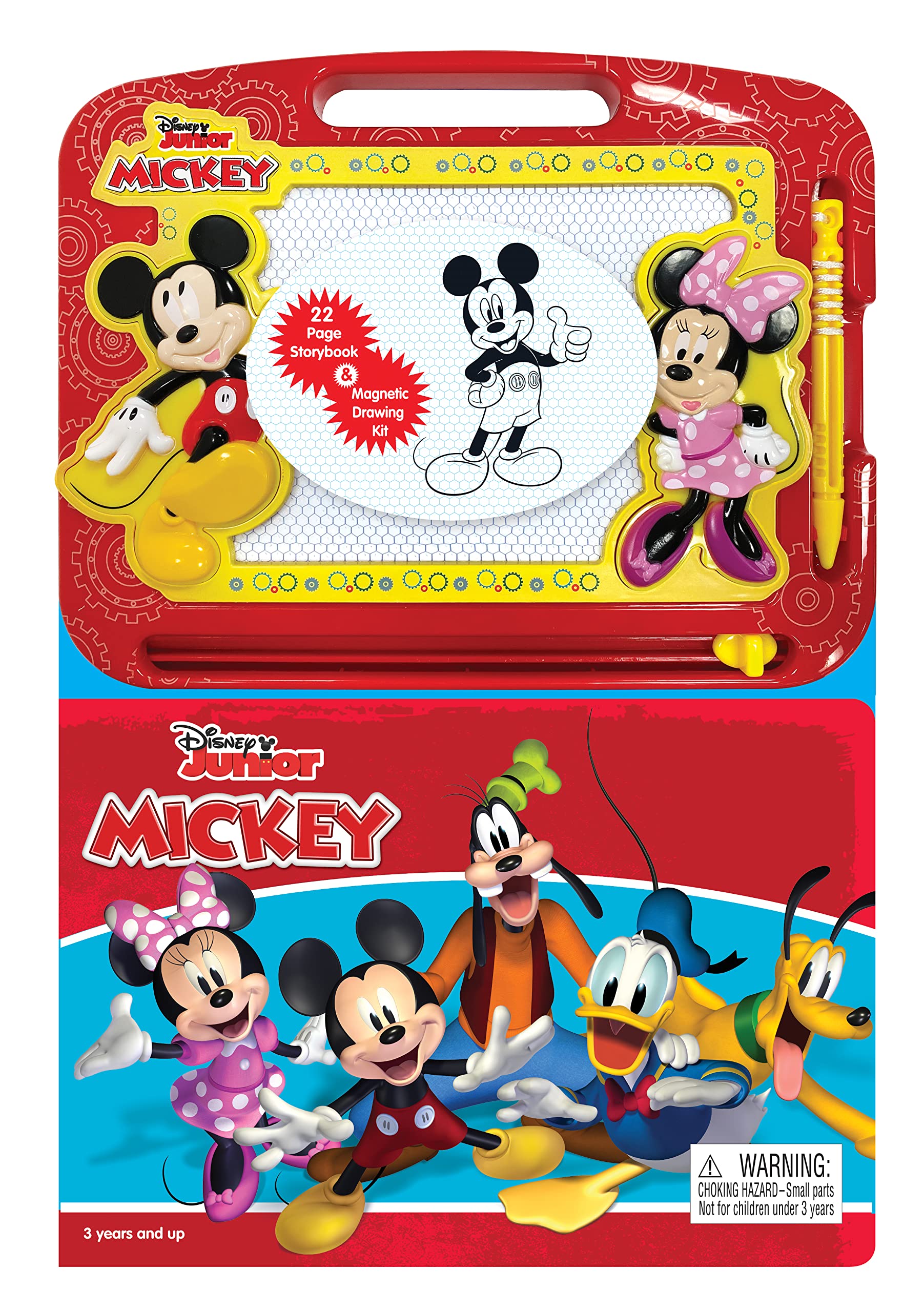 Phidal – Disney Junior Mickey Activity Book Learning, Writing, Sketching with Magnetic Drawing Doodle Pad for Kids Children Toddlers Ages 3 and Up - Gift for Easter Holiday Christmas, Birthday