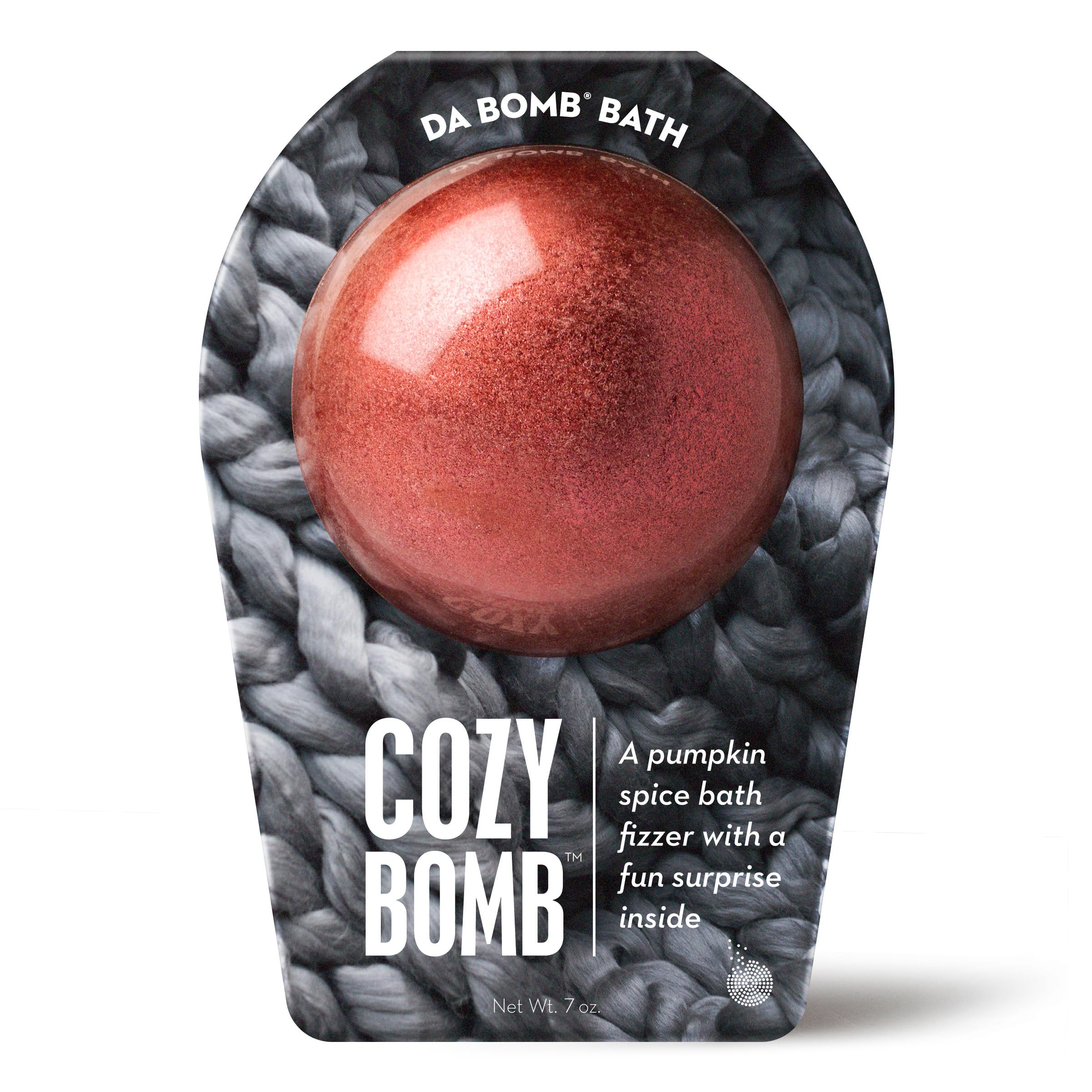 DA BOMBBath Cozy Bath Bomb - Pumpkin Spice Fragrance - Surprise Inside - 7oz - Made in USA