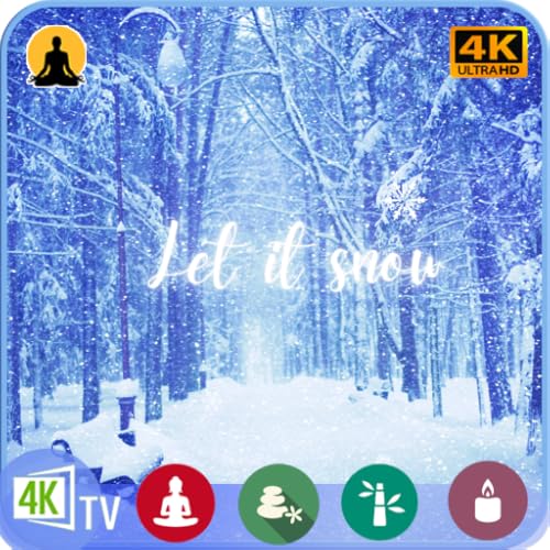 Relaxing queda de neve relaxante Belo que caindo na neve meditação, sono, estudo, brisa calma e floc