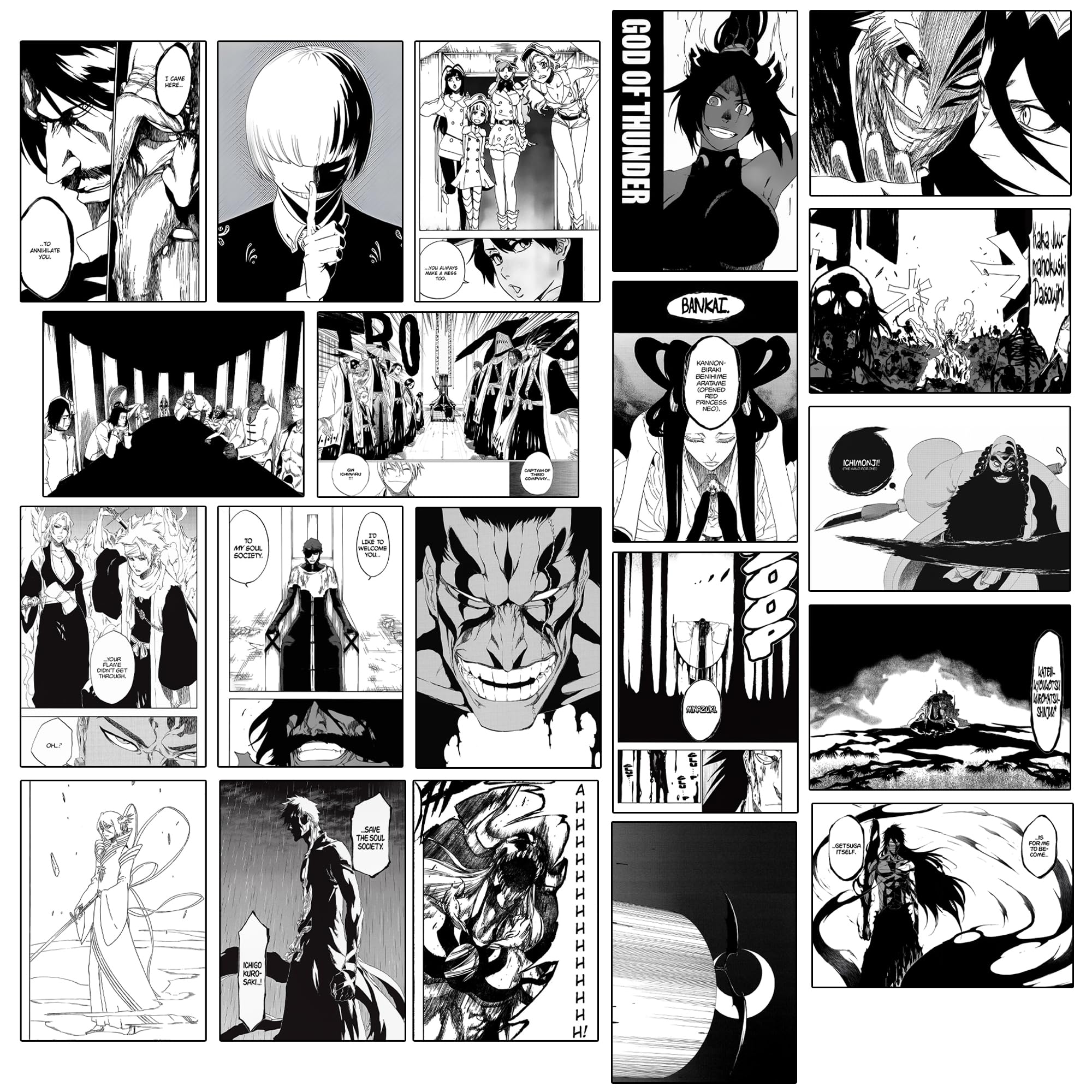 Manga Poster Set - 20 Anime Wall Art -1