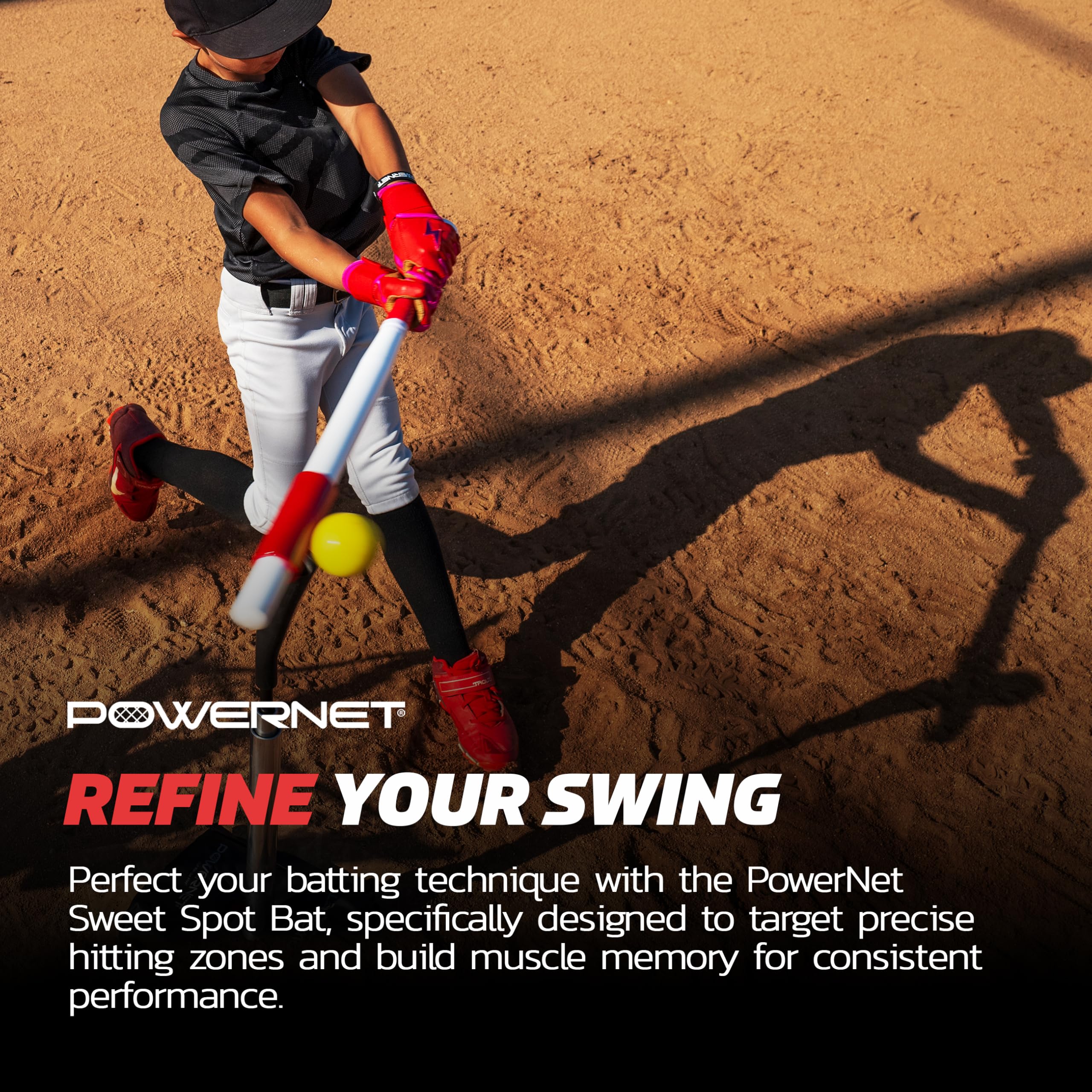 PowerNet Sweet Spot Softball-Baseball-Schlagtrainer-Schläger, entwickelt die richtige Schwungtechnik und Schlagort, Baseball-Trainer-Schläger, Schlagübungsausrüstung (68,6 cm/680,4 g, 78,7 cm/794,8 g