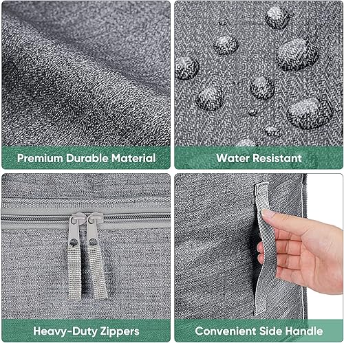 Miniatura 4 de BALEINE Bolsas de mudanza con asas reforzadas, bolsa de almacenamiento resistente debajo de la cama para cajas de mudanza, ropa, viajes (28 galones,