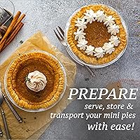 Vista 5 de Spare Essentials (Paquete de 120) Moldes de aluminio para tartas de 5 pulgadas, Mini moldes para tartas desechables, Moldes de aluminio para tartas